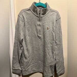 Polo Ralph Lauren Kids Size 7 Gray Long Sleeve Polo with 1/4 Zip Collar